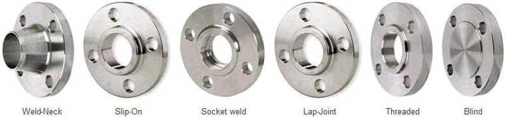 Most common flange types